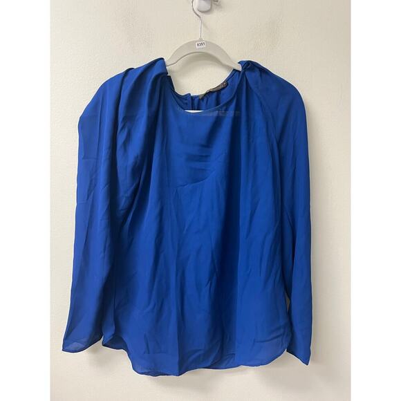 Azelhazel Blue Long Sleeve Blouse Size Large - Picture 1 of 3